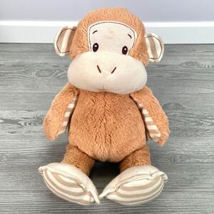 Gund Baby Silly Stripes Monkers Monkey Plush Brown Security Stuffed Animal Lovey